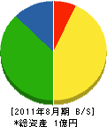 竹田組 貸借対照表 2011年8月期