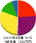 倉田建設 貸借対照表 2012年4月期