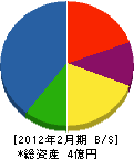北日本化工 貸借対照表 2012年2月期