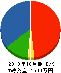 岬電気工業 貸借対照表 2010年10月期