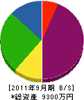 田中ポンプ工業所 貸借対照表 2011年9月期