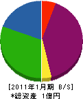 森田建設 貸借対照表 2011年1月期