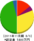 日景種苗園 貸借対照表 2011年11月期