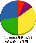 阪神計器製作所 貸借対照表 2010年3月期