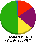 田斎建設 貸借対照表 2012年4月期