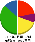 香川鑿泉 貸借対照表 2011年3月期