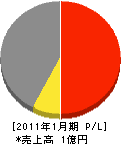 片山土木工業 損益計算書 2011年1月期