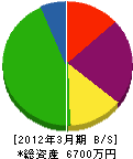 昭和水基 貸借対照表 2012年3月期