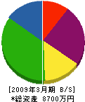 田村工務店 貸借対照表 2009年3月期