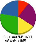 松本建設 貸借対照表 2011年3月期
