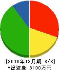 井上工務店 貸借対照表 2010年12月期