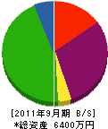 岡田ペインター 貸借対照表 2011年9月期