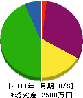 比謝川電気工事業（同） 貸借対照表 2011年3月期