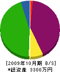 愛和電気工事 貸借対照表 2009年10月期