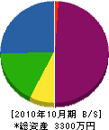 塚谷三方園 貸借対照表 2010年10月期