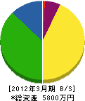 三京開発 貸借対照表 2012年3月期