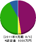 稲川製作所 貸借対照表 2011年9月期