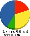 唐津土建工業 貸借対照表 2011年12月期