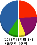 日宝興産 貸借対照表 2011年12月期