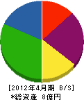 三笠工業 貸借対照表 2012年4月期