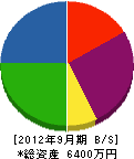 東京熱学 貸借対照表 2012年9月期