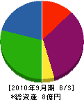 日東成工 貸借対照表 2010年9月期