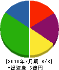 東京機工土木 貸借対照表 2010年7月期