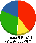 寺本電気工事 貸借対照表 2008年4月期