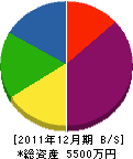 山本電気 貸借対照表 2011年12月期 山本電気 貸借対照表 2011年12月期