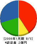 熊沢建設 貸借対照表 2008年1月期
