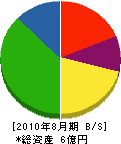 伸興サンライズ 貸借対照表 2010年8月期