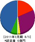佐宗 貸借対照表 2011年3月期
