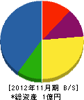 山中総合設備 貸借対照表 2012年11月期