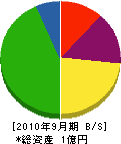 長谷川設備 貸借対照表 2010年9月期