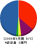 朝日林業 貸借対照表 2008年8月期