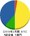野田組 貸借対照表 2010年2月期