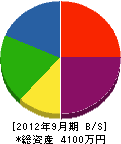 日東社 貸借対照表 2012年9月期