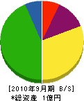 松蔵金属工業 貸借対照表 2010年9月期