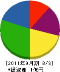 小川水道土木 貸借対照表 2011年9月期