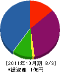 影山設備 貸借対照表 2011年10月期