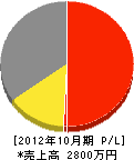 菅田設備 損益計算書 2012年10月期