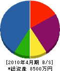 笹倉工務店 貸借対照表 2010年4月期