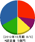 矢島工務店 貸借対照表 2012年10月期