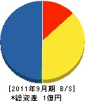 山崎仲川建工 貸借対照表 2011年9月期