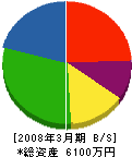 函館船舶装備 貸借対照表 2008年3月期
