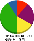 湯川設備工業 貸借対照表 2011年10月期