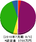 藤本工業 貸借対照表 2010年7月期