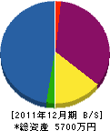 飯山造園 貸借対照表 2011年12月期