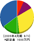 川崎土木工業 貸借対照表 2009年4月期