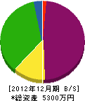 草田産業 貸借対照表 2012年12月期